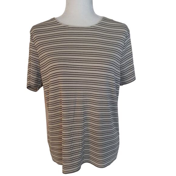 Covington Stretch Short Sleeve Striped Top - Picture 1 of 7